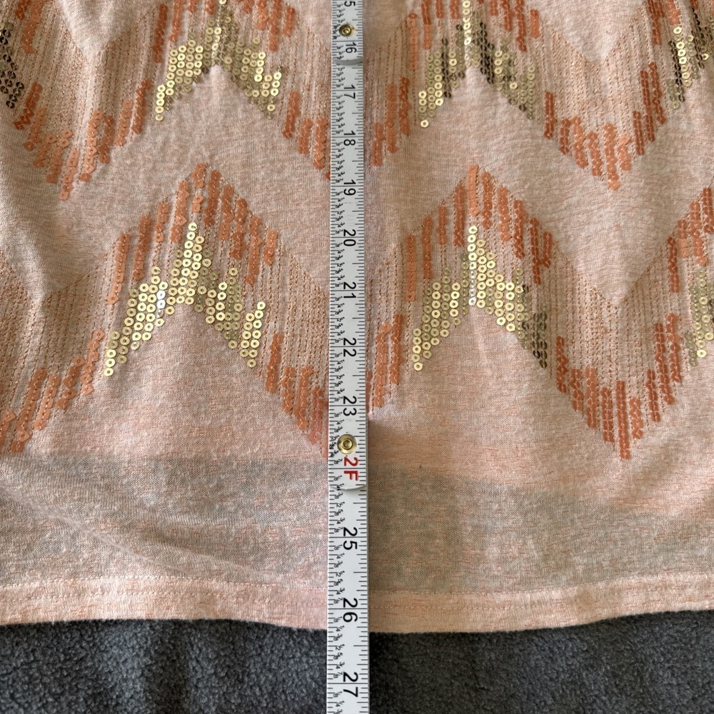 Vtg Y2K MISS ME Women's Sz M Racerback Burnout Tank Top Sequins Festival Aztec - Picture 12 of 16